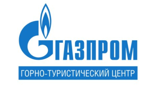 Логотип партнера турнира — «Газпром» горно-туристический центр